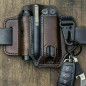 Men Multitool Leather Sheath EDC Pocket Organizer Storage Belt Waist Bag Gift TD