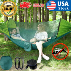Double Person Camping Tent Hanging Hammock Bed with Mosquito Net Portable Set