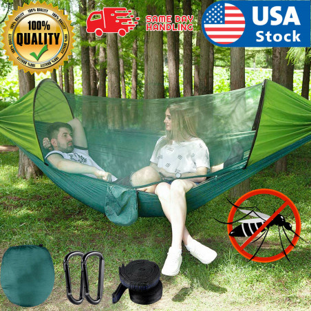 Double Person Camping Tent Hanging Hammock Bed with Mosquito Net Portable Set