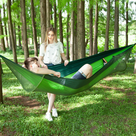 Double Person Camping Tent Hanging Hammock Bed with Mosquito Net Portable Set