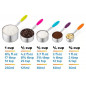 10PCS Measuring Cups and Spoons Set Stainless Steel Nonslip Silicone Handle