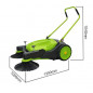 Top-grade Triple Brush Push Power Sweeper for Ground Cleaning Push Type Newest