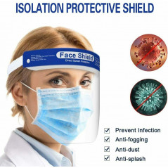 15PCS Safety Full Face Shield Reusable Protection Cover Face Eye Cashier Helmet