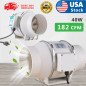 4'' Inline Duct Fan Mixed Flow Ventilation HVAC Blower Extractor Exhaust