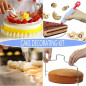 106pcs Set Cake Decorating Supplies Pieces Kit Baking Tools Turntable Stand Pen