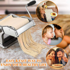 Stainless Steel Fresh Pasta Maker Roller Machine for Spaghetti Noodle Fettuccine