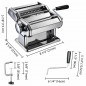 Stainless Steel Fresh Pasta Maker Roller Machine for Spaghetti Noodle Fettuccine