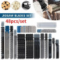 48Pc T-shank Assorted Jig Saw Blades Set Wood Plastic Metal Cutting Jigsaw Blade