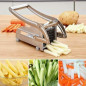 Stainless Steel French Fry Cutter Vegetable Potato Chopper Slicer Dicer 2 Blades