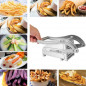 Stainless Steel French Fry Cutter Vegetable Potato Chopper Slicer Dicer 2 Blades