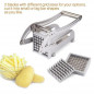 Stainless Steel French Fry Cutter Vegetable Potato Chopper Slicer Dicer 2 Blades