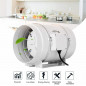 8''In line Duct Fan Mixed Flow Exhaust Fan Blower Ventilation 130W 530CFM