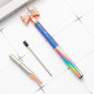 10pcs Personalized Butterfly Bow Glitter Liquid Sand Foil Metal Ball Pen wedding