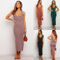 Women Stretch Dress Bodycon Party Sleeveless Slim Fit Maxi Sexy Long Sundress US