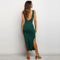 Women Stretch Dress Bodycon Party Sleeveless Slim Fit Maxi Sexy Long Sundress US