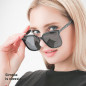 MENS WOMENS SUNGLASSES UNISEX GLASSES WAYFARE STYLE RETRO ALL BLACK SUNGLASS