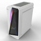 RGB Light Computer Case Tempered Glass Panels ATX Gaming  White PC Case