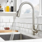 Automatic Touch Sensor Kitchen Faucet with Pull down Sprayer Stainless Steel