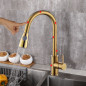 Automatic Touch Sensor Kitchen Faucet with Pull down Sprayer Stainless Steel