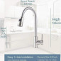 Automatic Touch Sensor Kitchen Faucet with Pull down Sprayer Stainless Steel