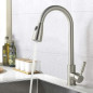 Automatic Touch Sensor Kitchen Faucet with Pull down Sprayer Stainless Steel