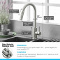 Automatic Touch Sensor Kitchen Faucet with Pull down Sprayer Stainless Steel