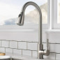 Automatic Touch Sensor Kitchen Faucet with Pull down Sprayer Stainless Steel