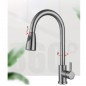 Automatic Touch Sensor Kitchen Faucet with Pull down Sprayer Stainless Steel