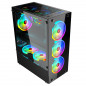 PC ATX Mid-Tower Gaming PC Computer Case Tempered Glass ATX/MATX/ITX Case