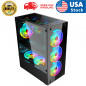PC ATX Mid-Tower Gaming PC Computer Case Tempered Glass ATX/MATX/ITX Case