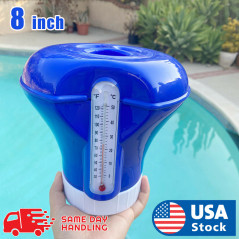 Swimming Pool / 8 inch Floating Chlorine Dispenser with Automatic Thermometer US