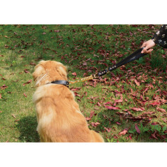 Short Leather Dog Leash for Large Dogs Training with Control Handle Traffic Lead