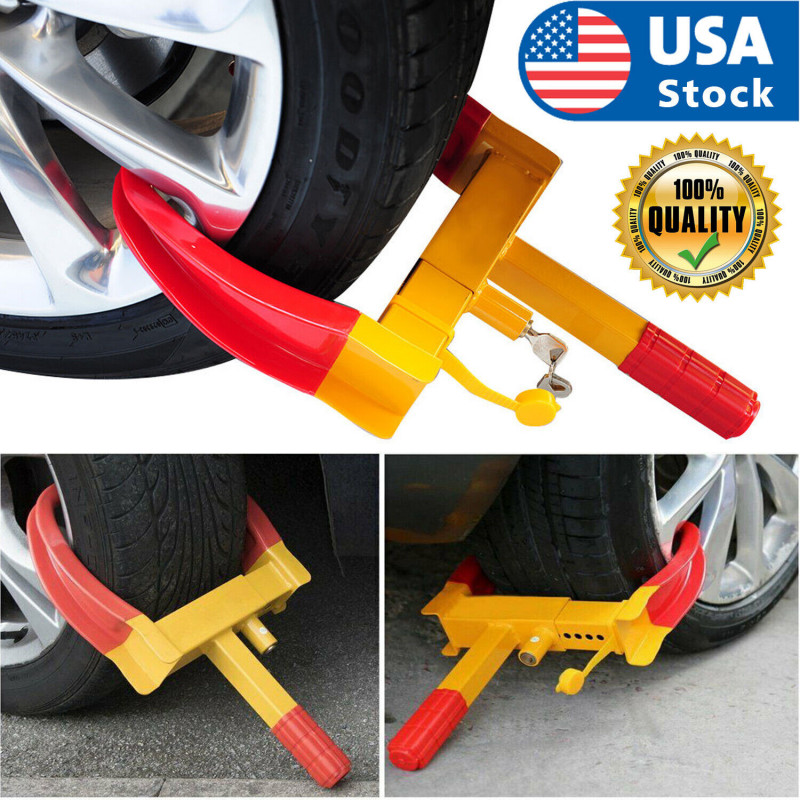 Anti Theft Wheel Lock Clamp Boot Tire Claw Trailer Auto Car Truck Towing