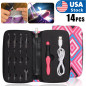 12-IN-1 USB LED Light Up Crochet Hooks Knitting Needles Weave Sewing Tools Set 12-IN-1 USB LED Light Up Crochet Hooks Knitting Needles Weave Sewing Tools Set