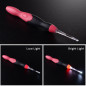 12-IN-1 USB LED Light Up Crochet Hooks Knitting Needles Weave Sewing Tools Set