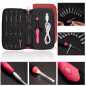 12-IN-1 USB LED Light Up Crochet Hooks Knitting Needles Weave Sewing Tools Set