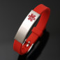 Personalized Medical alert ID bracelet Silicon emergency Wristband waterproof