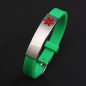 Personalized Medical alert ID bracelet Silicon emergency Wristband waterproof