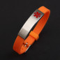 Personalized Medical alert ID bracelet Silicon emergency Wristband waterproof