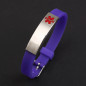 Personalized Medical alert ID bracelet Silicon emergency Wristband waterproof