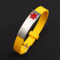 Personalized Medical alert ID bracelet Silicon emergency Wristband waterproof