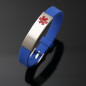 Personalized Medical alert ID bracelet Silicon emergency Wristband waterproof