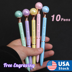 10 Pcs Pearl pen Custom metal pens. Name-logo pens  Personalized pens