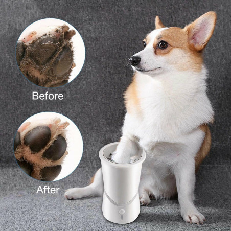 USB Rechargeable Electric Dog Paw Cleaner Automatic Pet Foot Claw Washer Massage