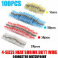 100pcs Solder Ring Heat Shrinkable Tube Waterproof Water Resistant Wire Terminal