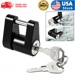 Trailer Hitch Coupler Lock Dia 1/4" Span 3/4" for Tow Boat RV Truck Car + 2 Keys