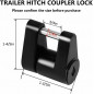 Trailer Hitch Coupler Lock Dia 1/4" Span 3/4" for Tow Boat RV Truck Car + 2 Keys