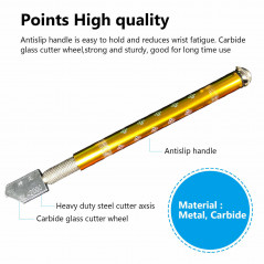 2PACK Diamond Metal Handle Steel Blade Feed Glass Cutter shape Cutting Tools