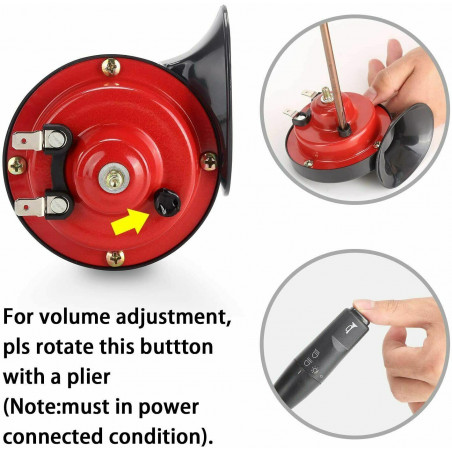 12V Universal 110DB Super Loud Snail Air Horn Motorcycle Car Truck Boat Train US