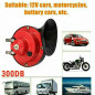 12V Universal 110DB Super Loud Snail Air Horn Motorcycle Car Truck Boat Train US